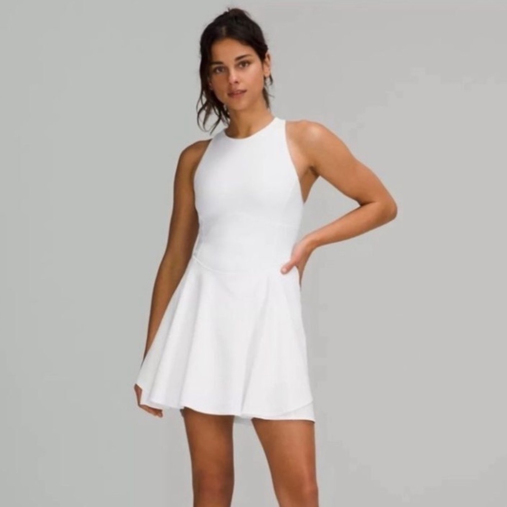 NWT LULULEMON Court Crush White Tennis Tank Mini Dress
